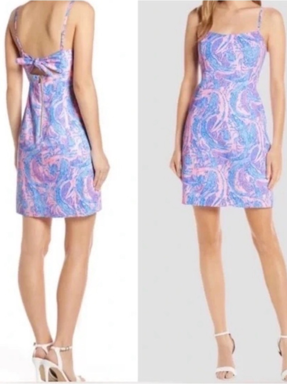 Lilly Pulitzer Pink & Blue Paisley Shelli Stretch Dress, NWT, Size 10
